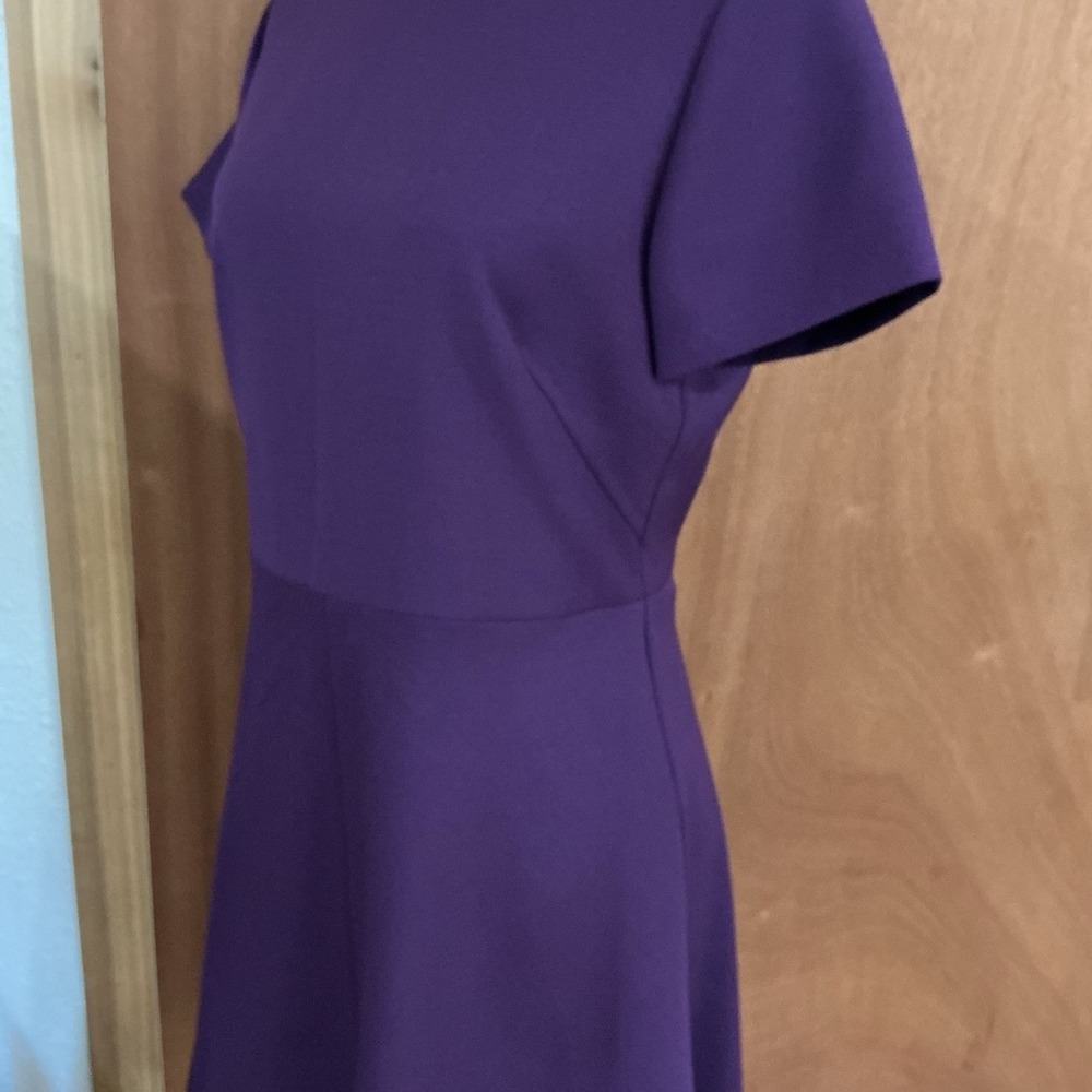 Brooks Brothers Wool Purple A-Line Dress Sz 6 Short Sleeve Career-core Classic - Picture 5 of 16